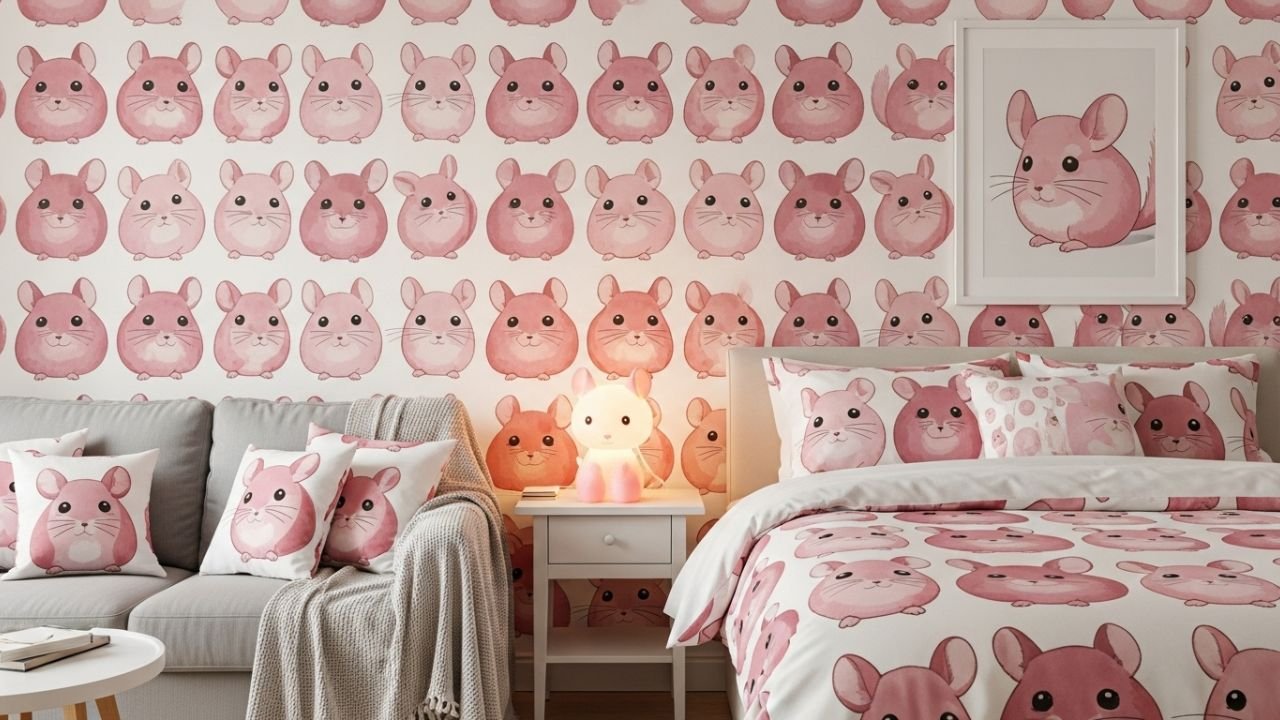 decoration pink chinchilla pattern tw2gte