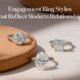 Modern lab grown diamond engagement ring styles featuring halo, solitaire, and emerald-cut lab grown diamond rings
