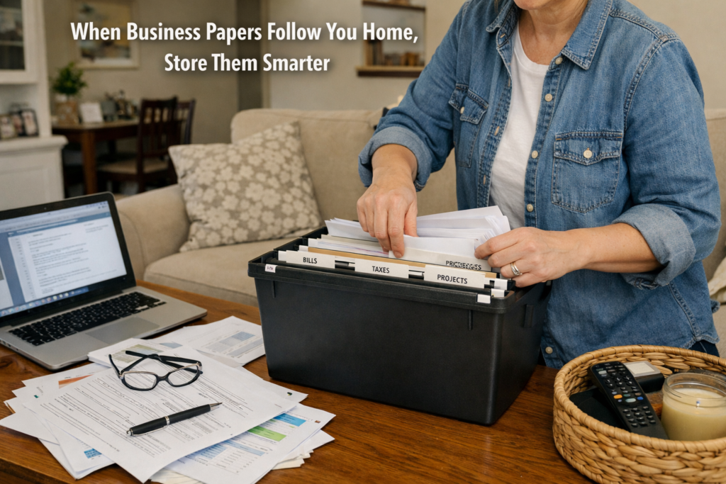 When Business Papers Follow You Home, Store Them Smarter